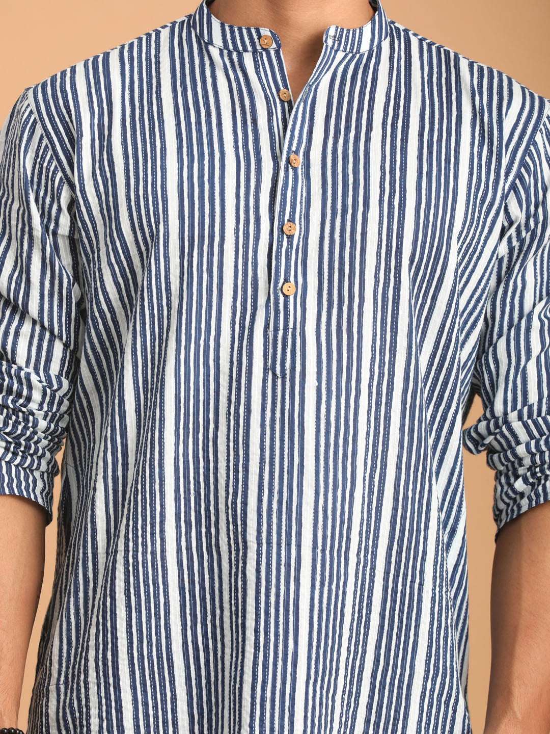 Men's Indigo Blue Cotton Kurta