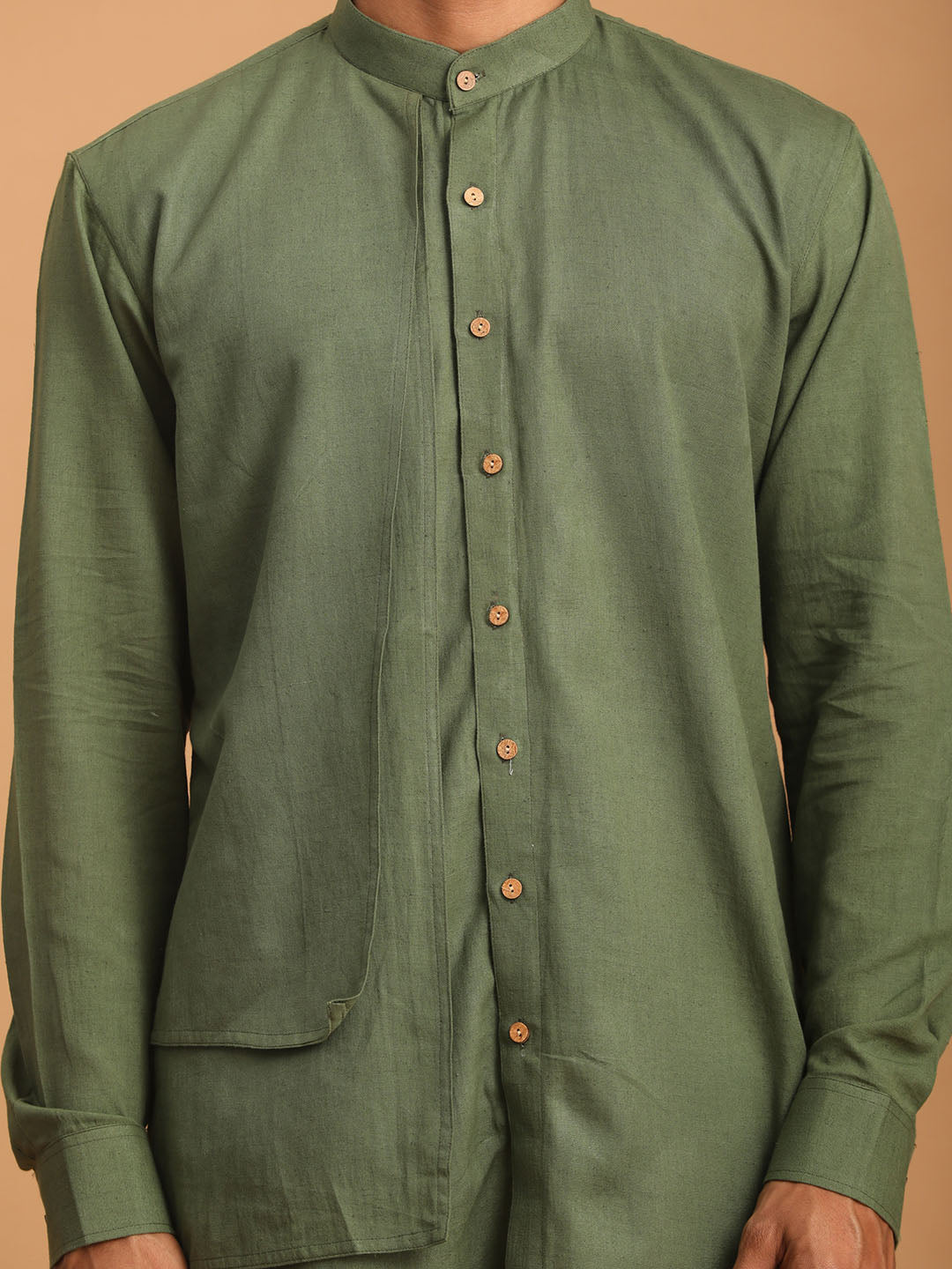 Men's Green Cotton Kurta