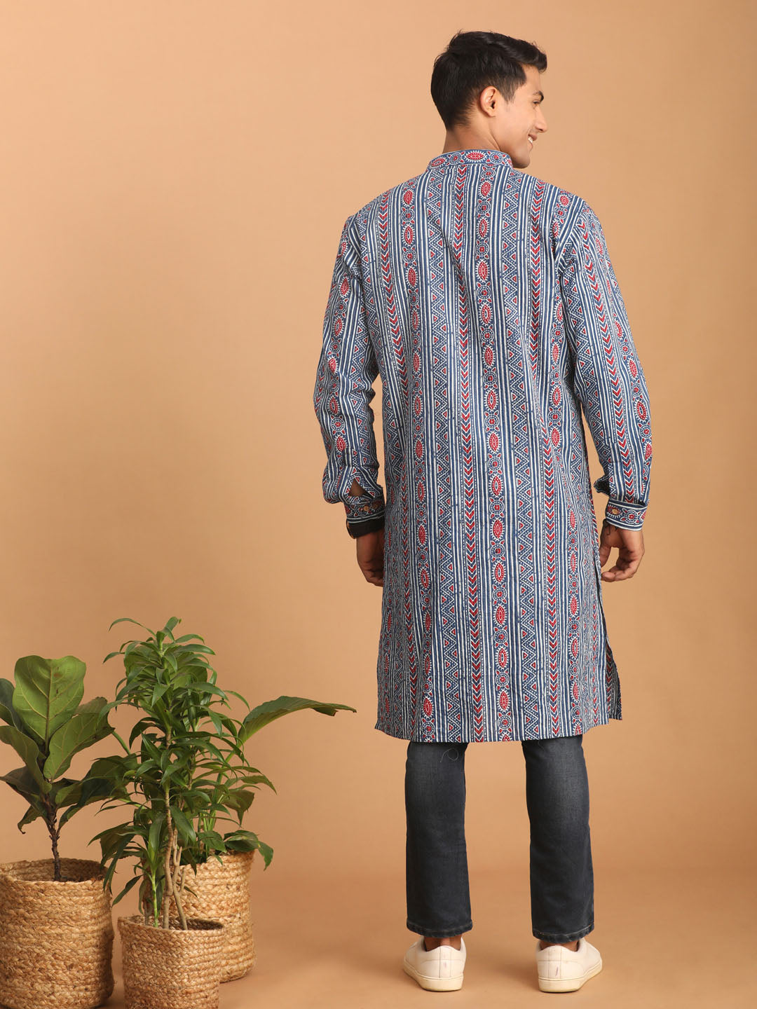 Men's Indigo Blue Cotton Kurta