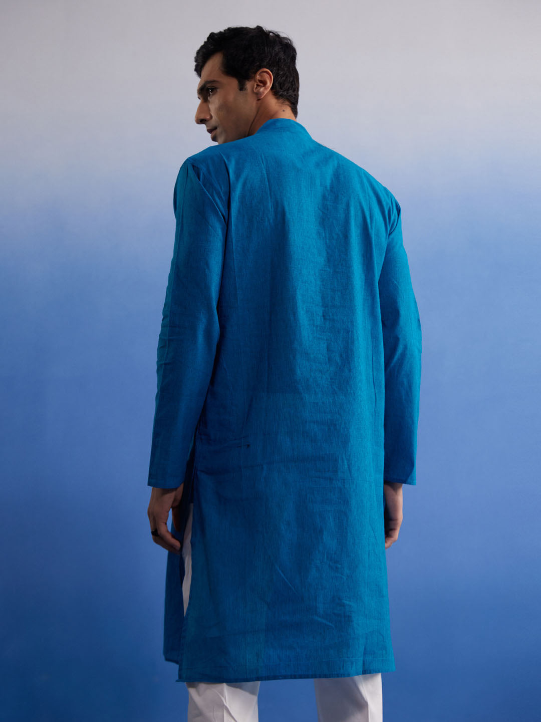 Men's Aqua Pure Cotton Kurta