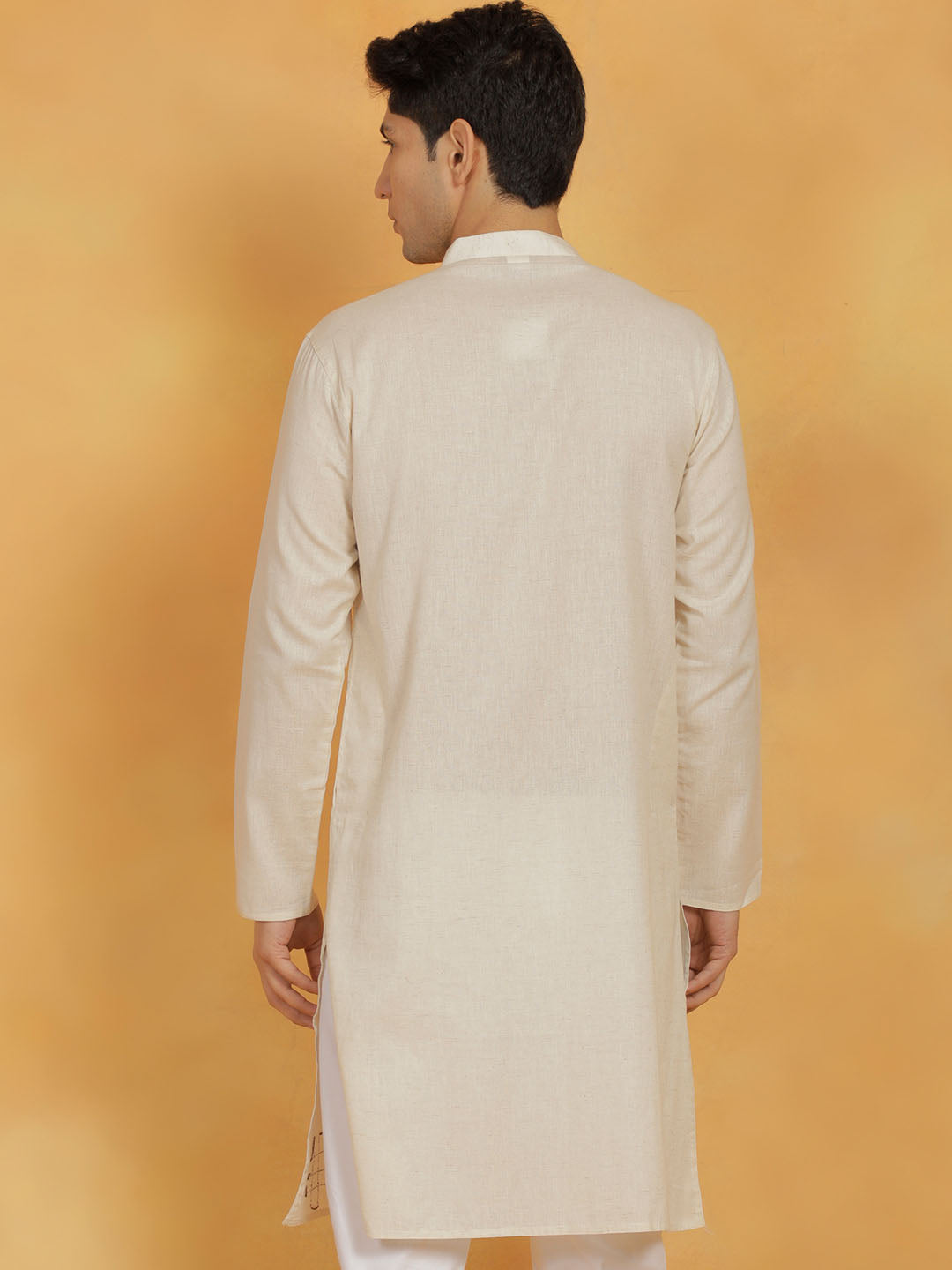 Men's Cream Cotton Cool Kurta