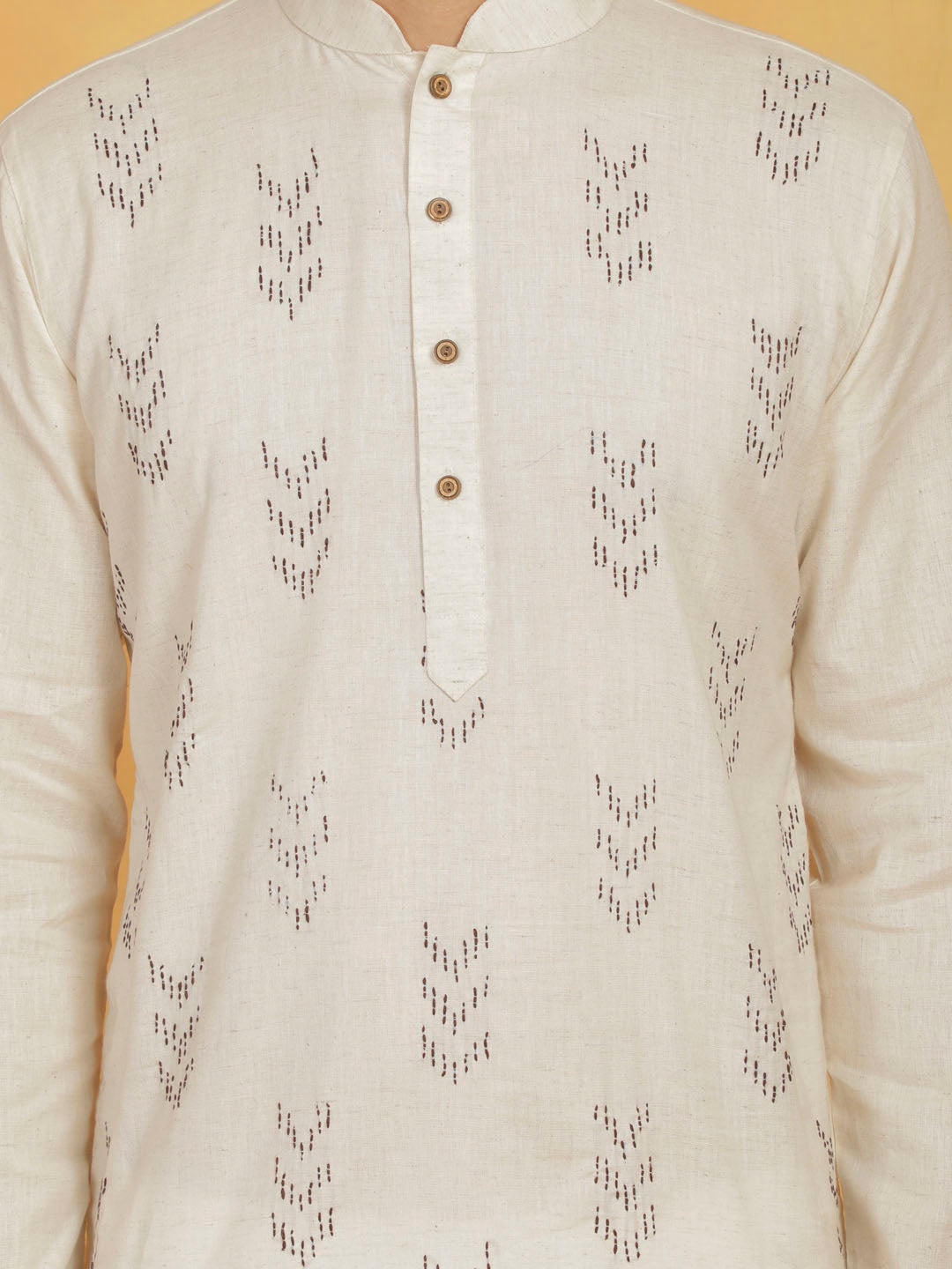 Men's Cream Cotton Cool Kurta