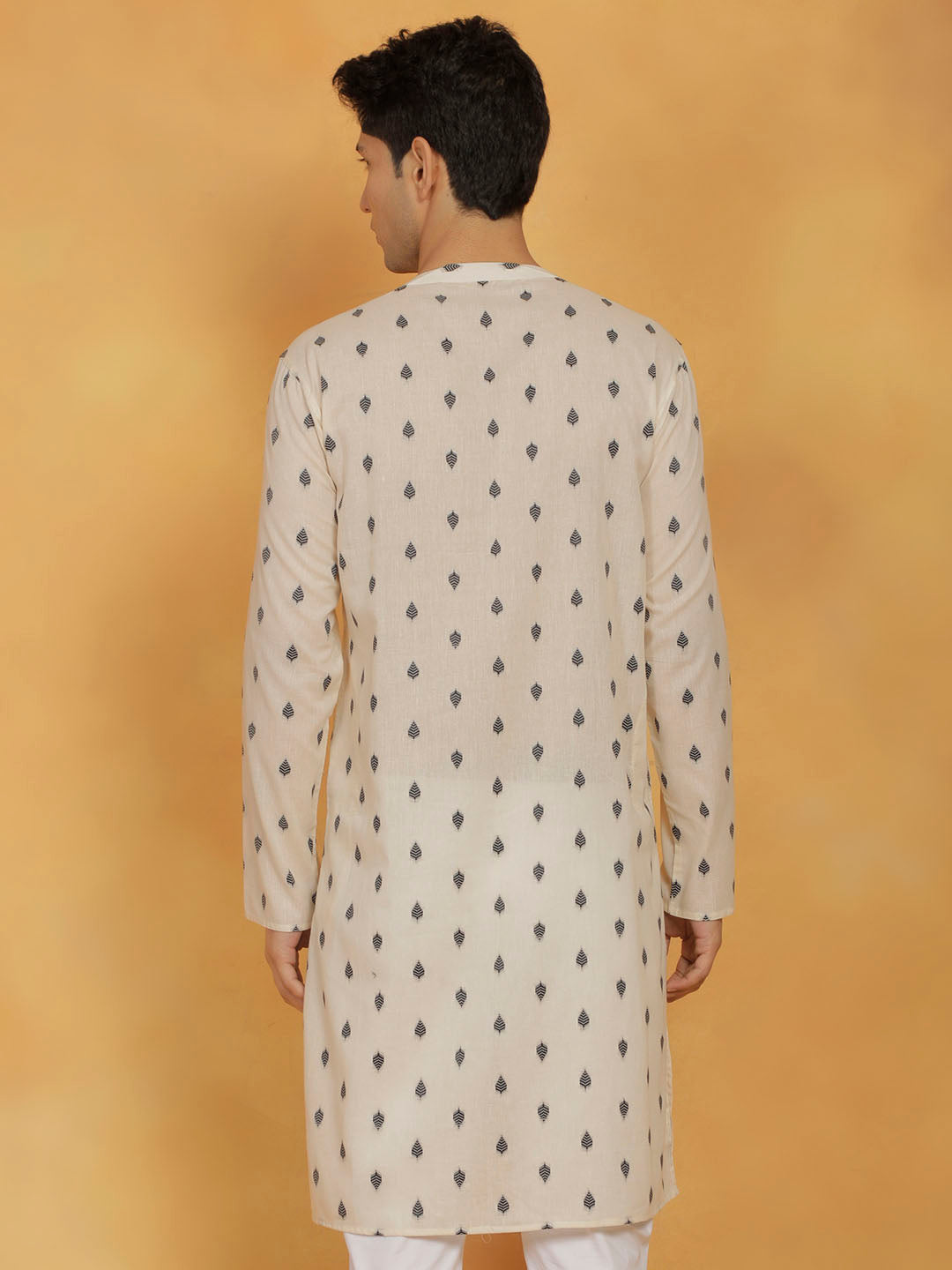 Men's Cream Cotton Kurta